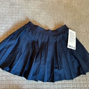 Lululemon Athletica Navy Blue High-Rise Pleated Tennis Skirt.
